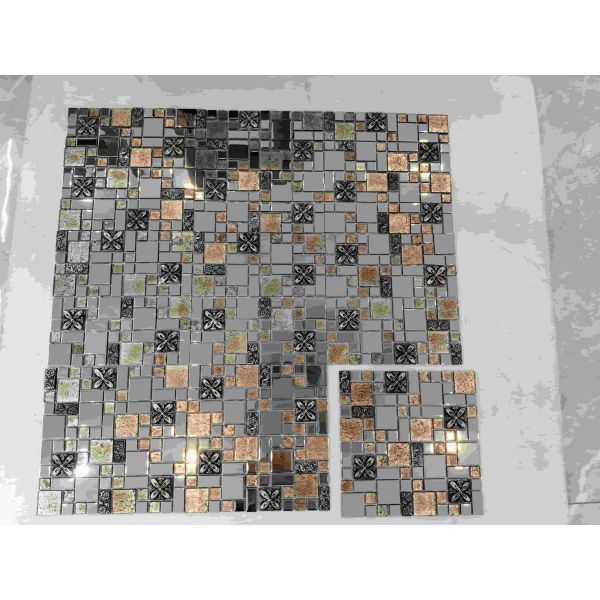 Strip Mixed Color Glass Mosaic Tile for Wall Decoration