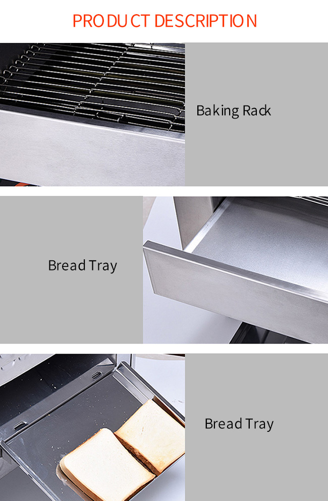 Time And Temperature Control Bakery Processing Equipment / Bread Toaster Machine