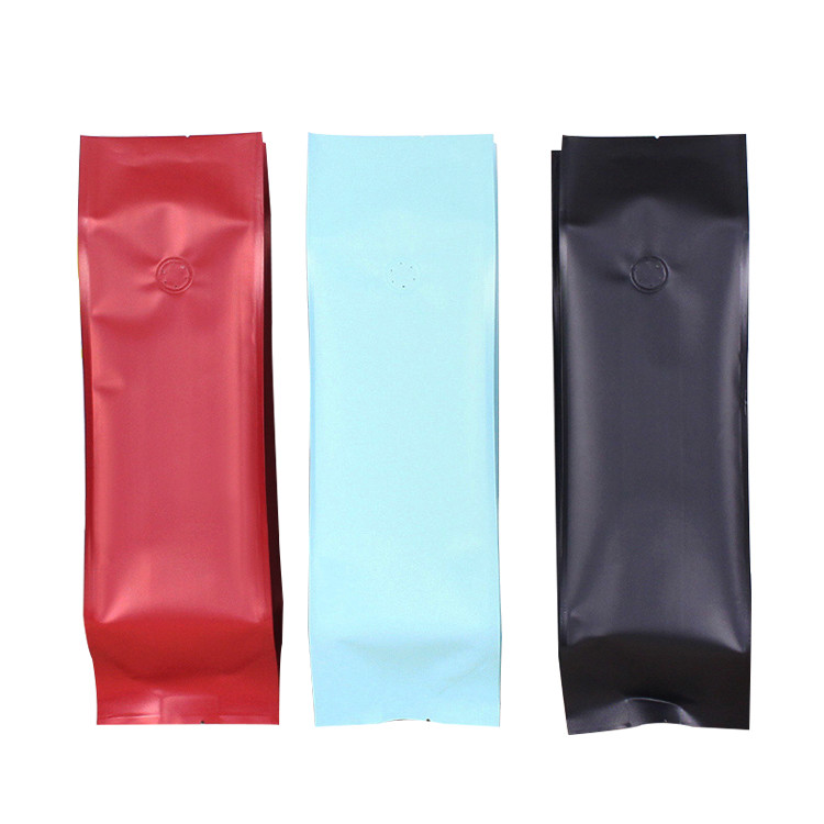 Four Side Sealed Stand Up Coffee Pouches With Valve 1lb 2lb Moisture Proof Oxygen Barrier