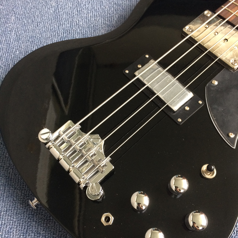 New style high quality custom 4 string bass guitar, Rosewood fingerboard, black body
