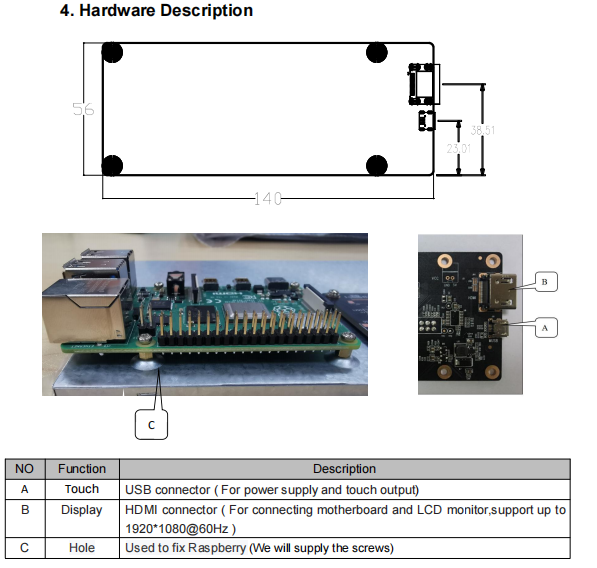 10.1 inch HDMI LCD Displays 1024*600