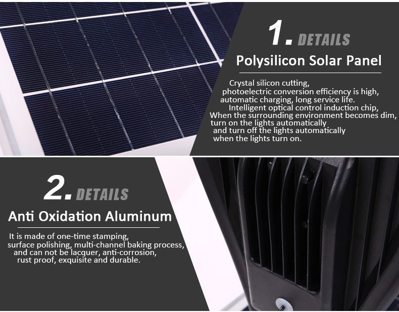 Super Brightness Solar Powered Outdoor Street Lights Water Resistant 15000LM