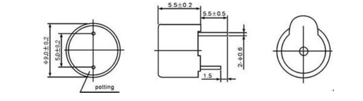 Mini 3v/5v/12v Active Magnetic Buzzer Diameter 9mm High 5.5mm Pitch 4mm