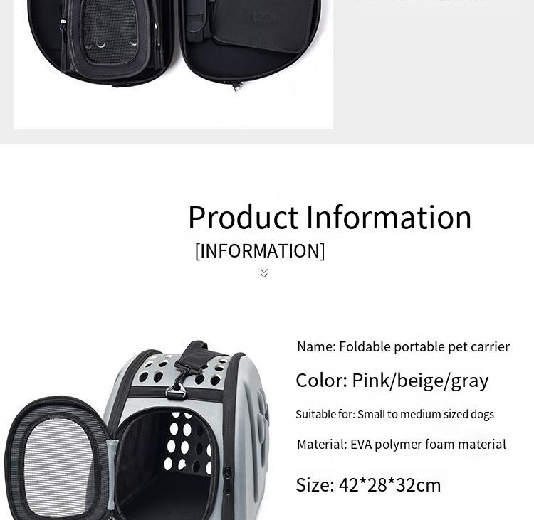 Stylish Cross-Body Breathable Foldable Outdoor Carrying Bag Portable Pet Car Bag