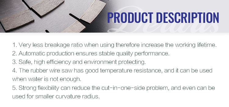 Customized Color Concrete Cutting Tools Sintering Diamond Wire Saw For Wet Cutting Demolition
