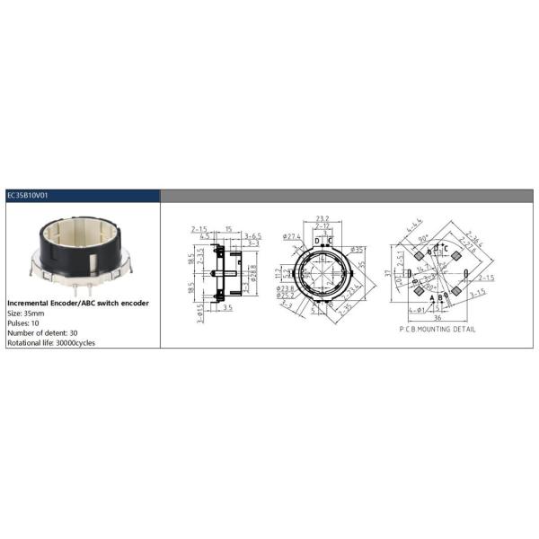 High Precision Angle Encoder with Magnetic Shaft Sensor