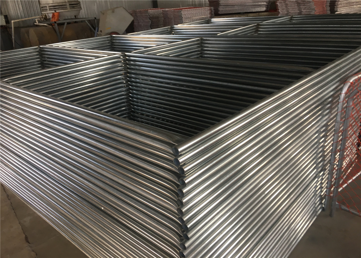 8'x12' temporary chain link fence panels diameter wire 11.5ga chain link mesh 2" x 2" tube 35mm wall thick 1.60mm