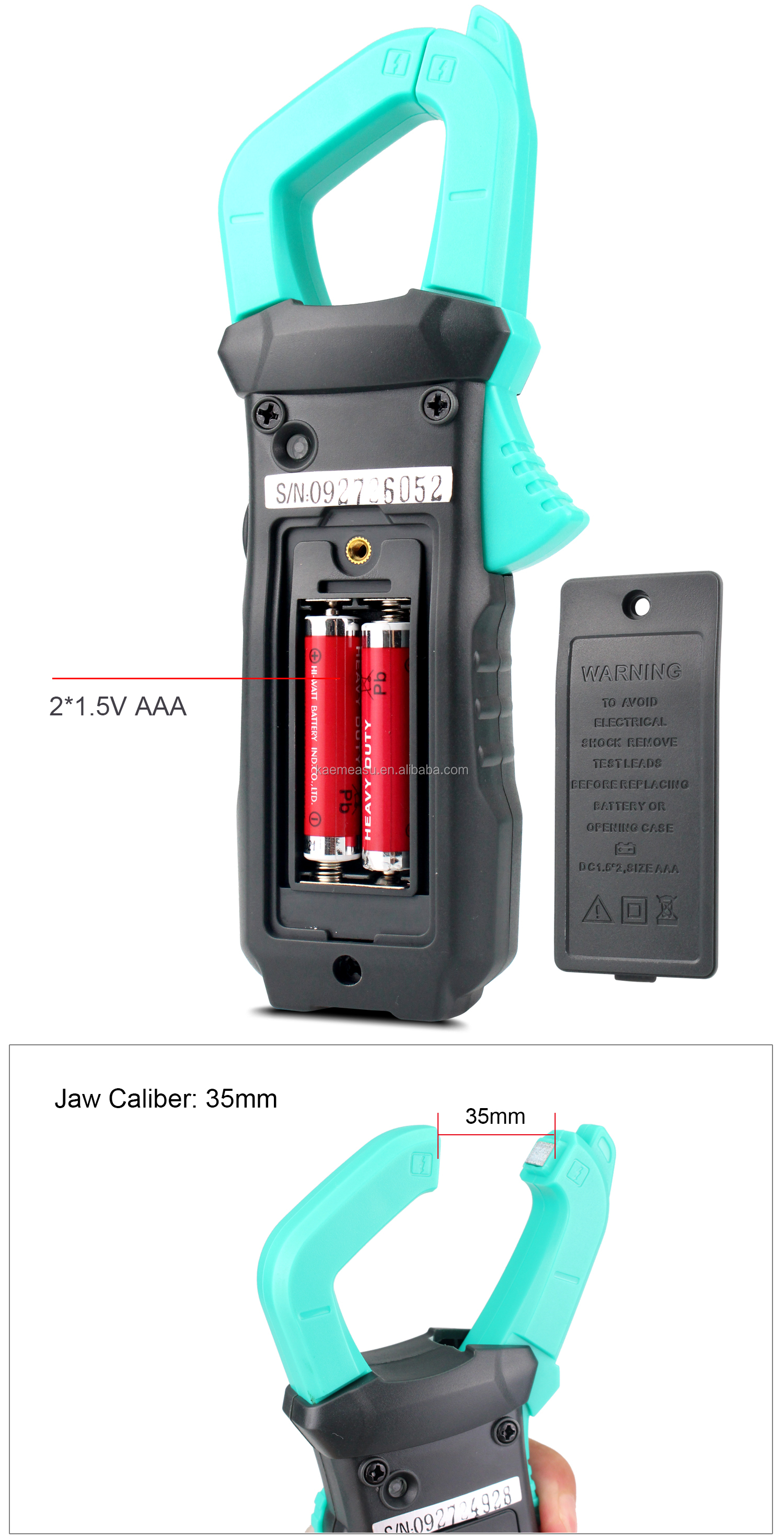 600A Current Measurement Trms Auto-range Voltage Ammeter Hz Ohm Ncv Tester Multimeter Ampere Meter Clamp Meter 21E