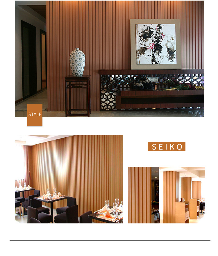 OEM ODM Eco Friendly WPC Wood Panel Fluted Moisture Resistant