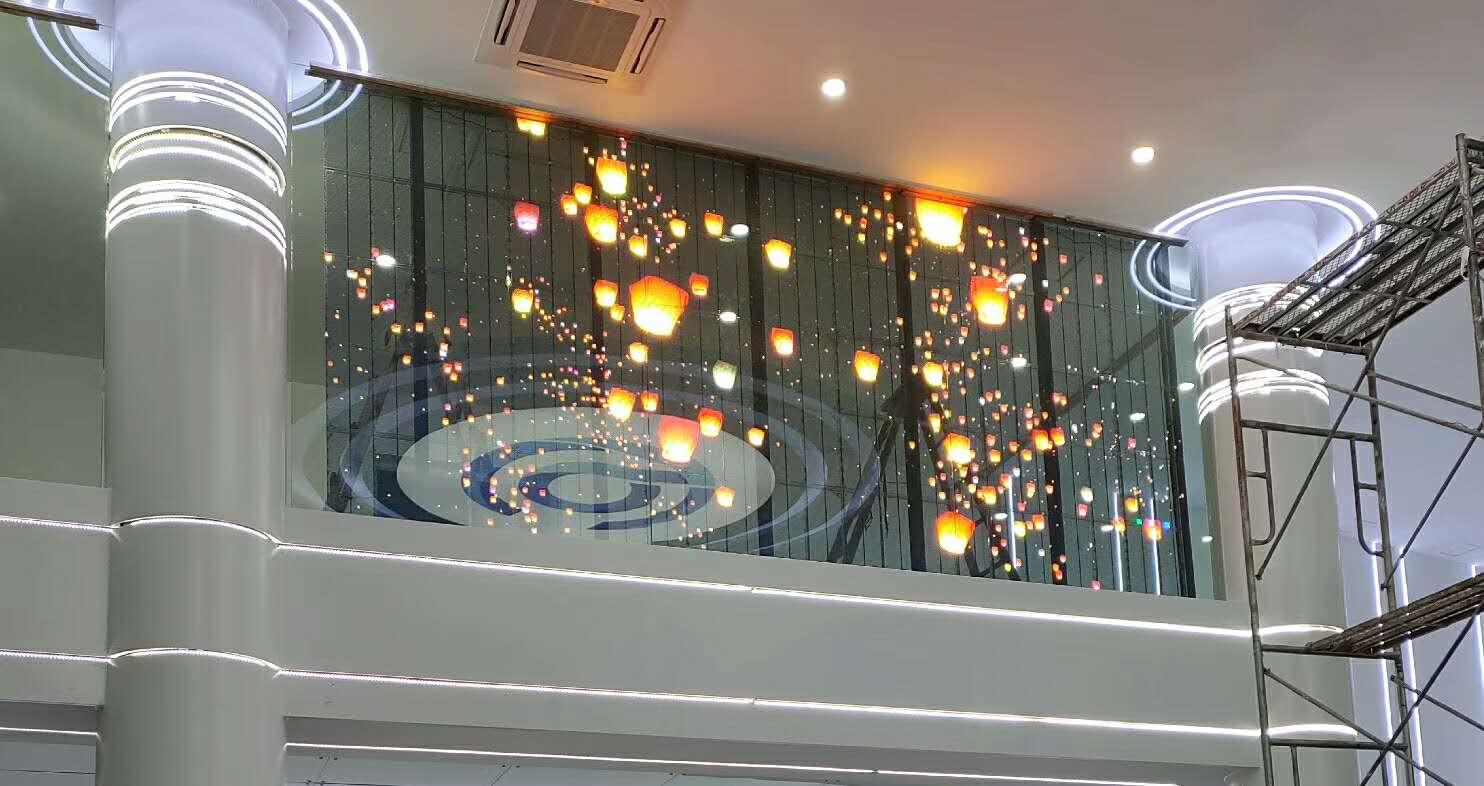 10000hours Life Span Full Color Transparent LED Display For Indoor Advertising
