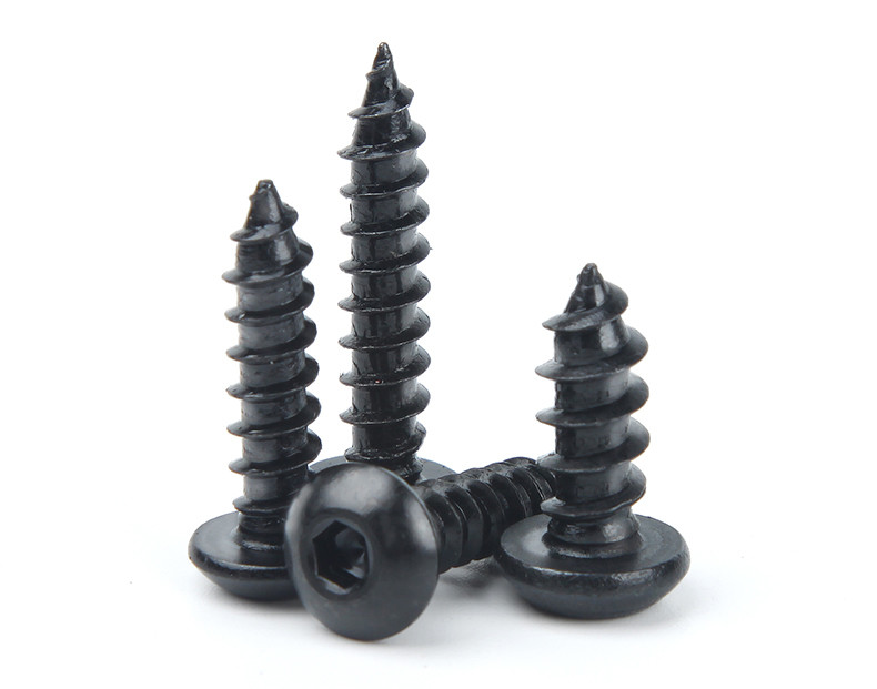 Class 8.8 Black Oxide Steel Socket Drive Self Tapping Screws Hex Drive Pointed Screw