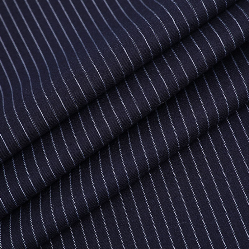 Business Men'S Suits Woven Stripe TR Suiting Fabric Viscose Polyester