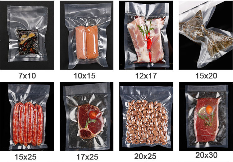 Food Grade Transparent Nylon Heat Seal Pouches Plastic Fish Meat Pouch