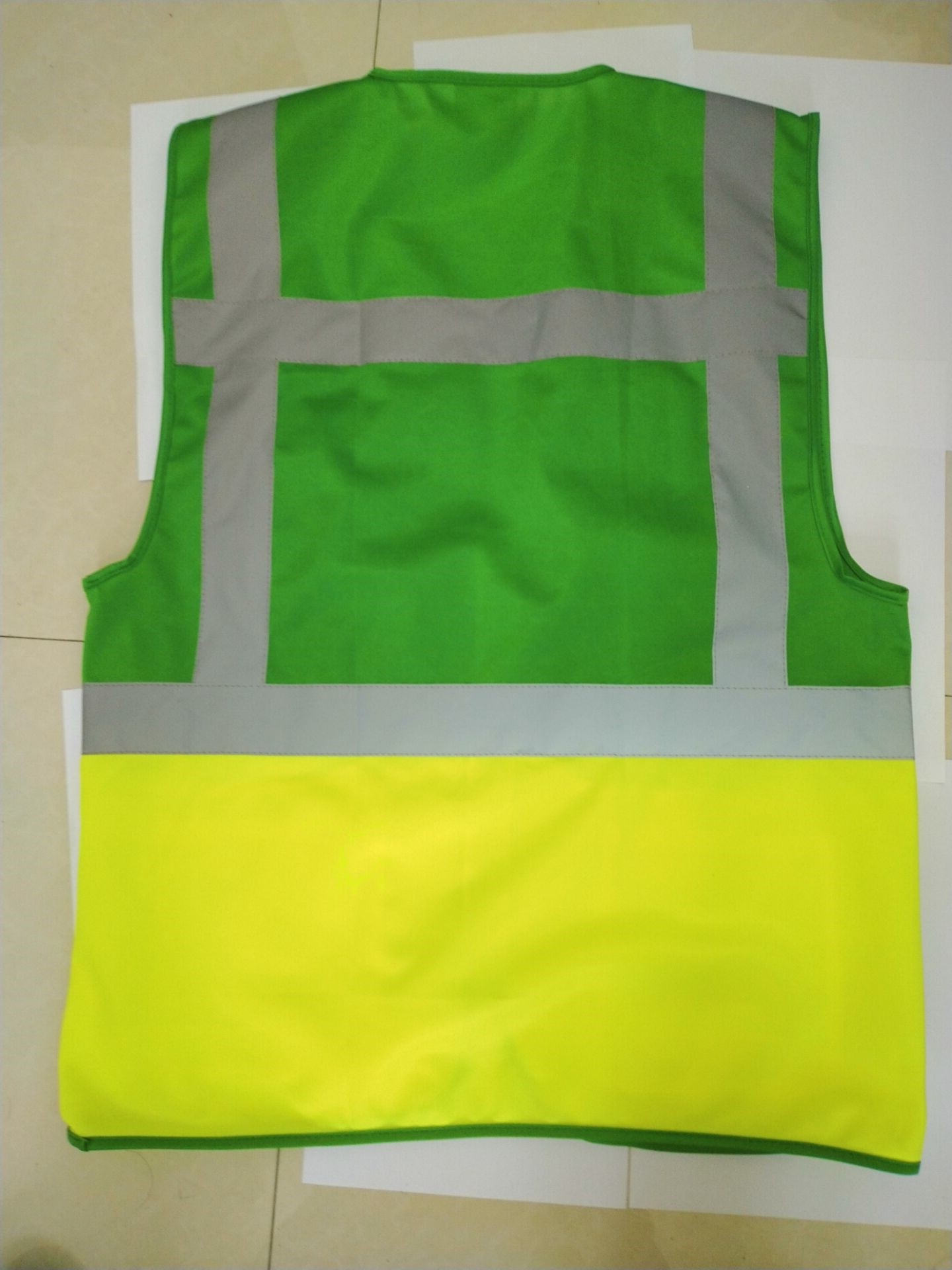 Four Pocket High Visibility Vest Double Color Tear Away Safety Vest