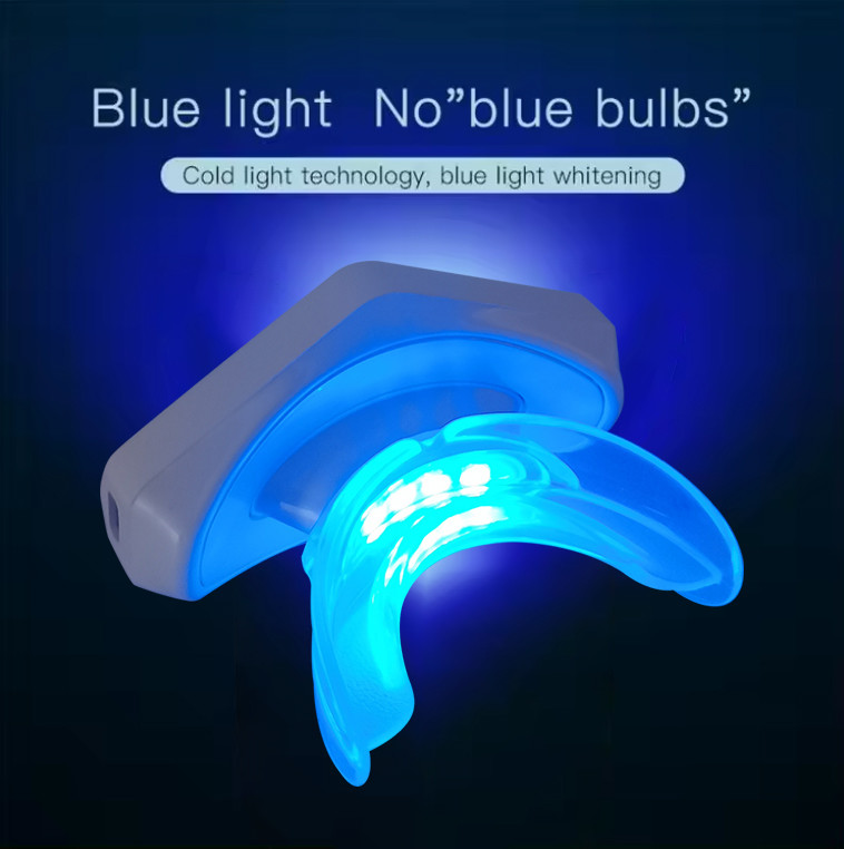 Mini Wireless Led Cold Blue Light Smoky teeth improve Silicone Teeth Whitener