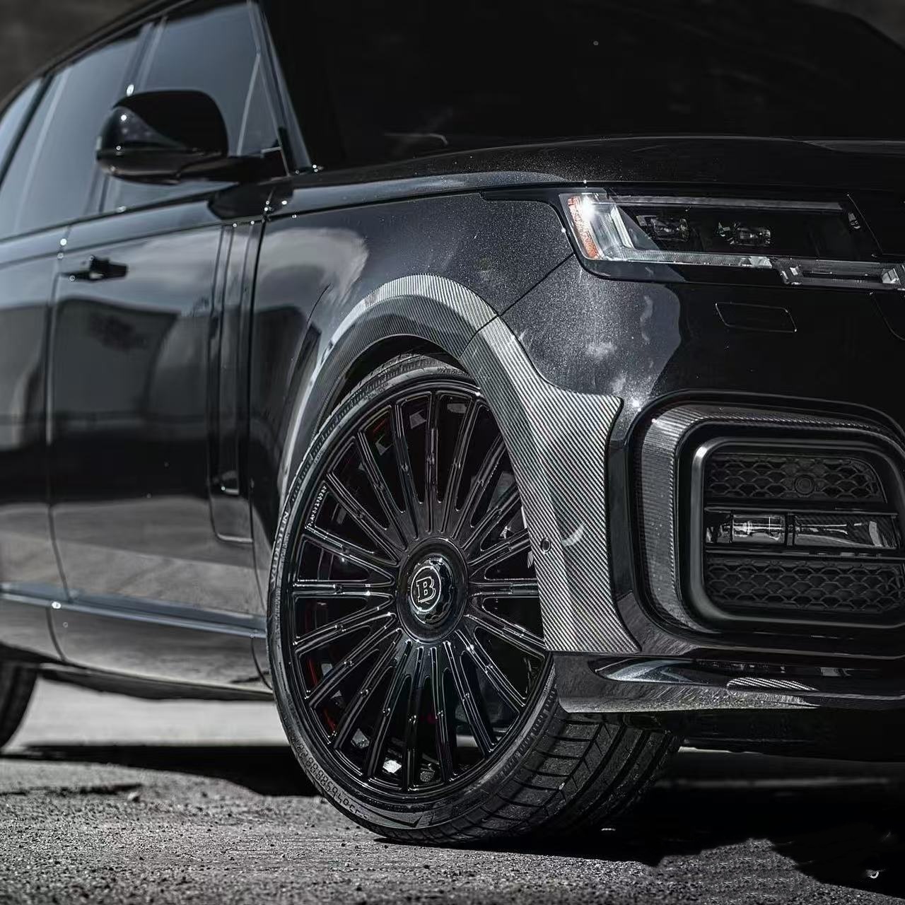 2022 New Range Rover Body Kit BS Style Front Lip Splitter Bumper Diffuser