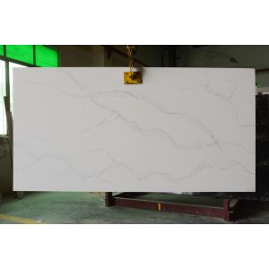Buy cheap SGS Certificated Calacatta Artificial Quartz Stone For Kitchen Countertop product