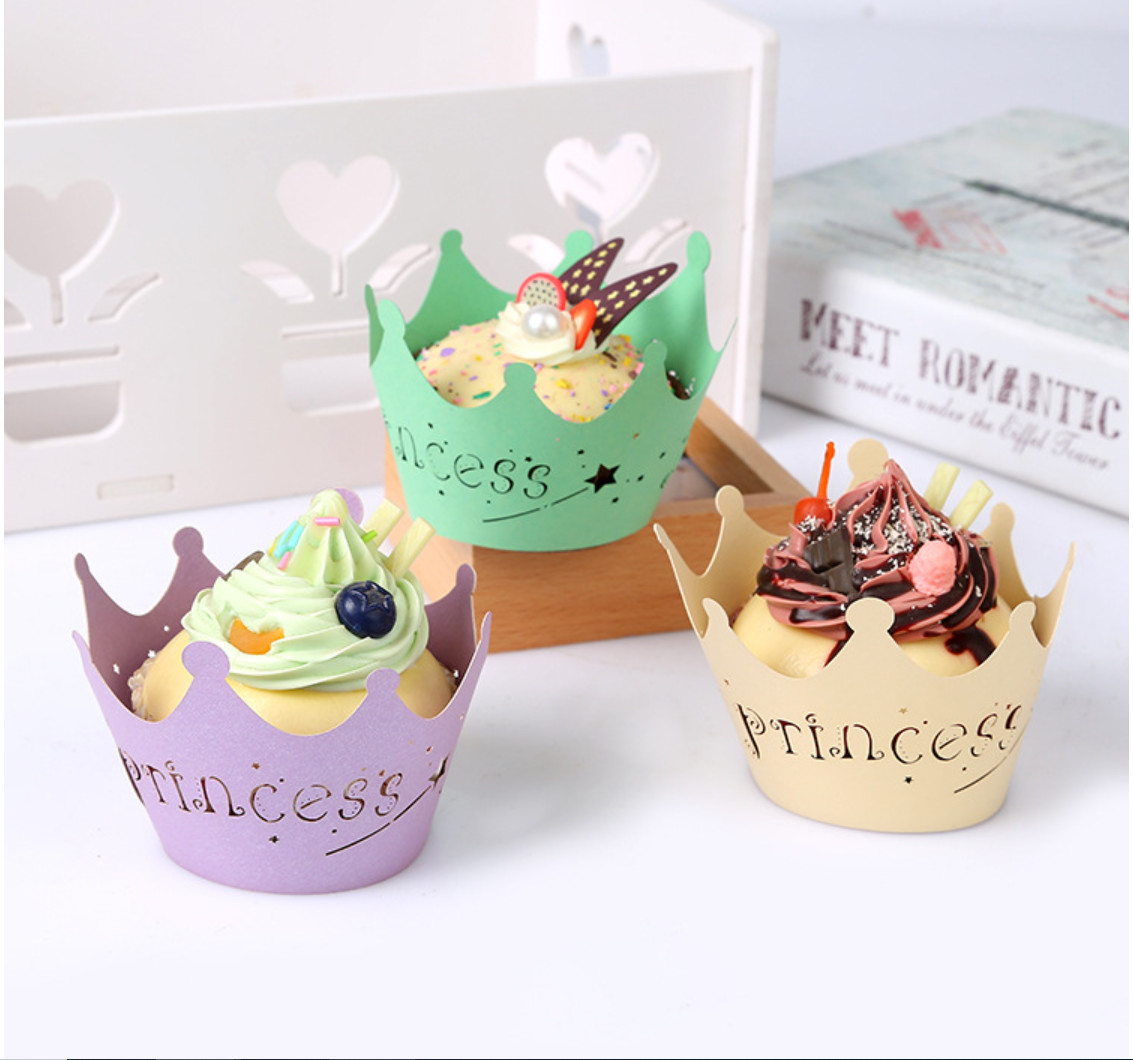 Commercial Mini Cupcake Wrappers Laser Cut Technic Various Color Custom Size