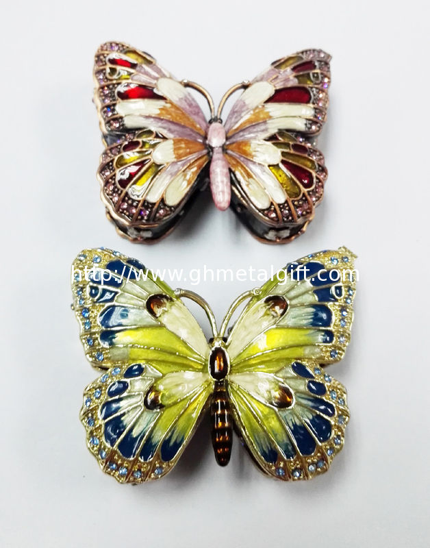 Cute butterfly shape custom portable nice hot sale jewelry box