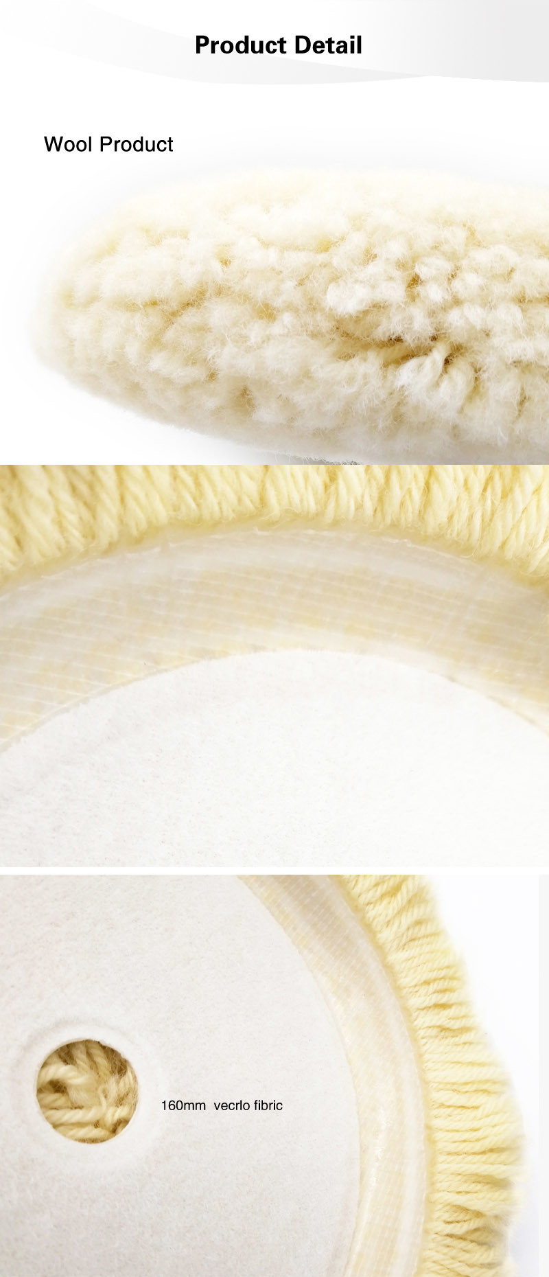5 Inch Soft Wool Polishing Pads ISO-9001 Certificated For Car Polishing