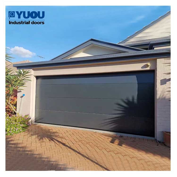 Panel Lift Garage Sectional Overhead Door 1500N Remote Control 6m Height