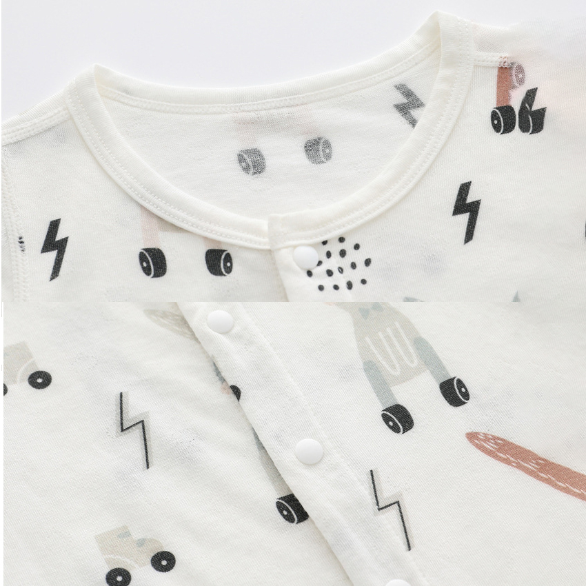In Stock 2023 Newborn Printing bamboo Baby Romper Custom Unisex Baby Bodysuits