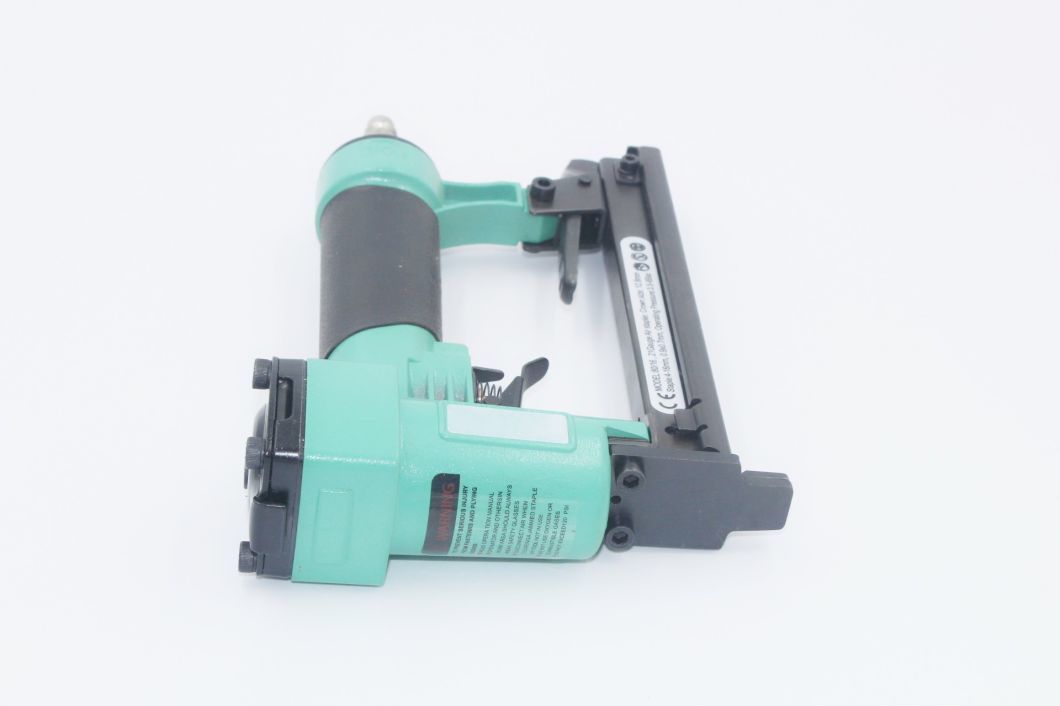 Durable 21 Gauge Fine Crown Air Pneumatic Staple Gun (Green) Air Stapler 8016 for Furniture Decoration