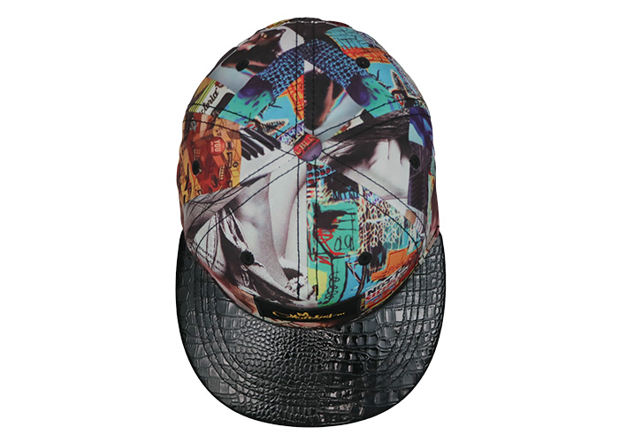 ACE Graffiti pattern applique 2019 spring fashion flat brim peak hat