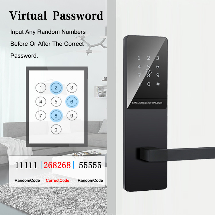 BLE Apartment Smart Door Lock 75mm Smart Keypad Door Lock