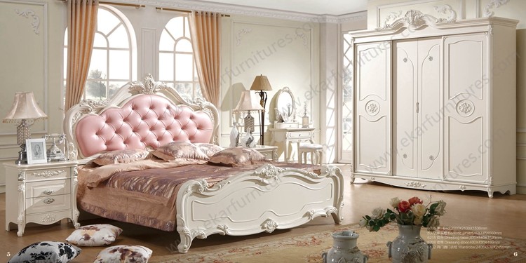 Mdf bedroom sets victorian style furniture queen bed frame 6033