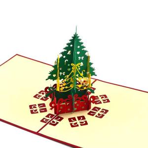 Buy cheap Laser Cut 3D Christmas Tree Card Stereoscopic Paper Material CMYK Color ODM OEM product
