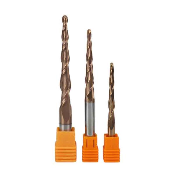 55 Degree Wolfram Steel CNC Router Bits Customizable OEM Spherical Milling Cutter Metal Alloy Tapered Ball Nose End Mill