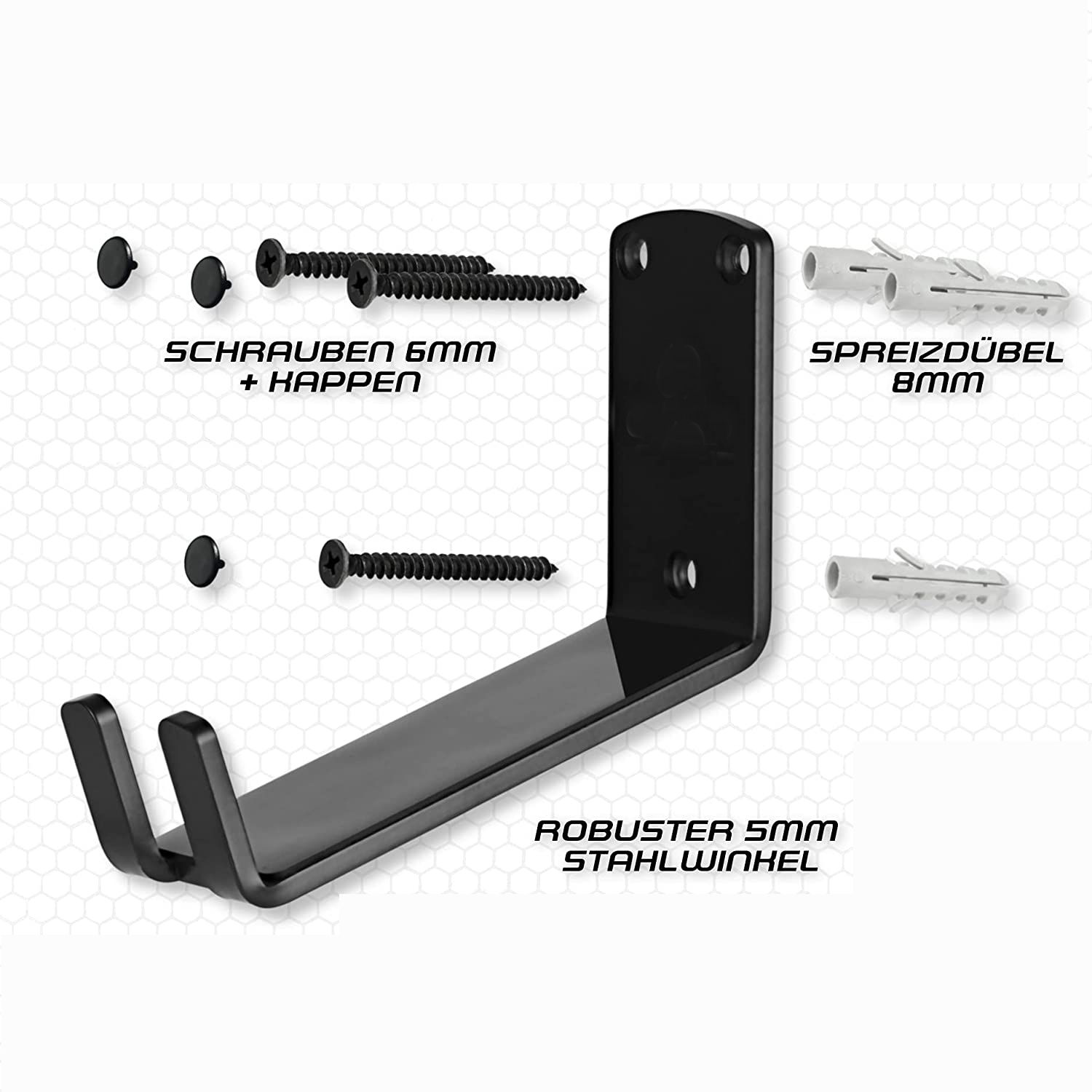 Secure Bike Pedal Suspension Rack for E-Bikes and MTB Road Bikes Black Steel Material