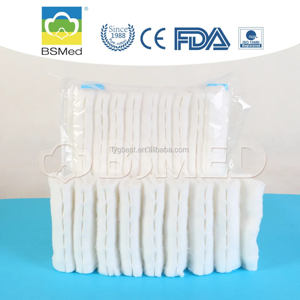 Strong Adsorption Capacity Medical Absorbent Fluffy White Zig Zag Cotton With Break