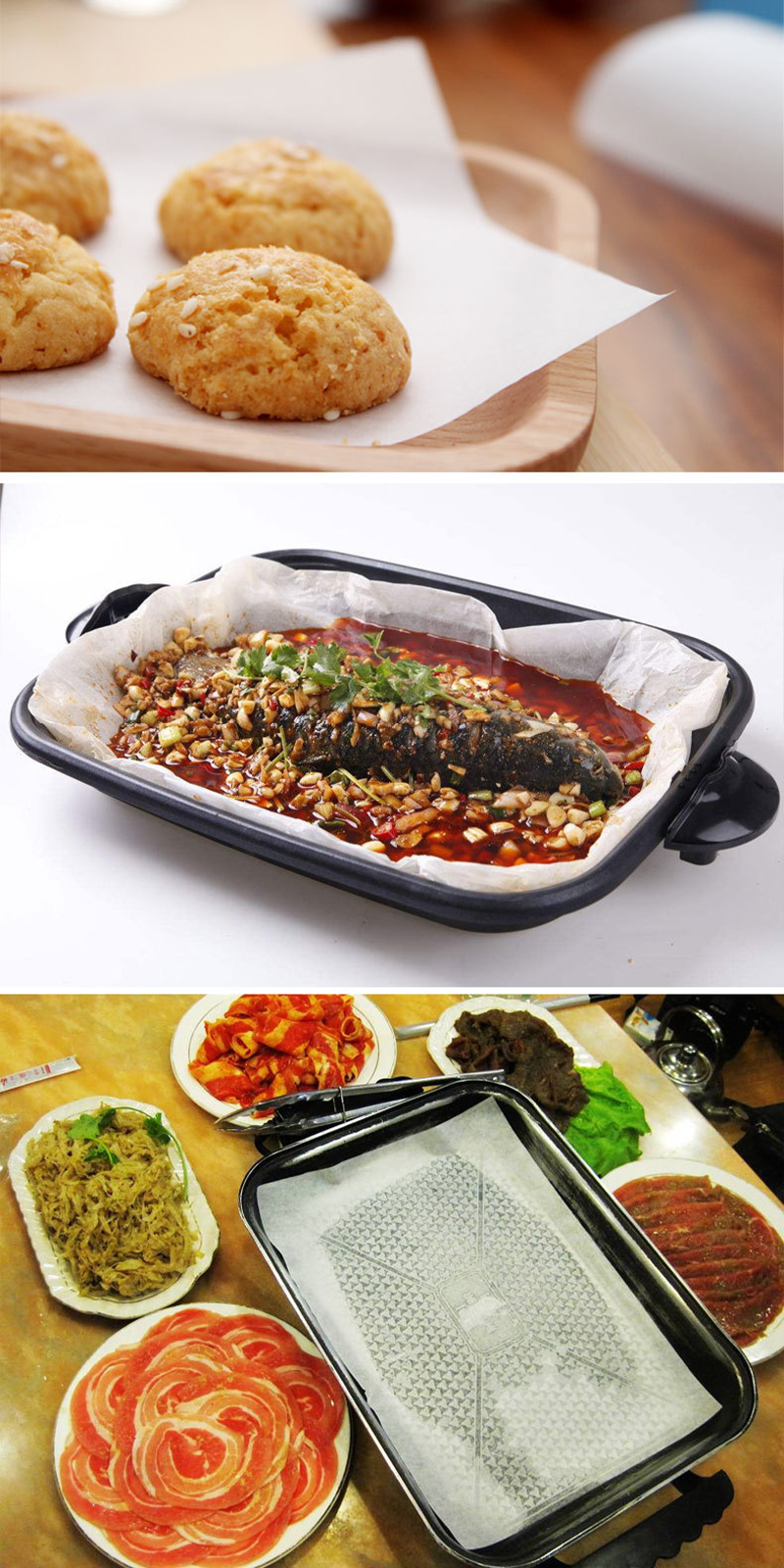 Waterproof Silicone Oil Silicone Baking Paper Roll for Cooking and Grilling Single Side Coated