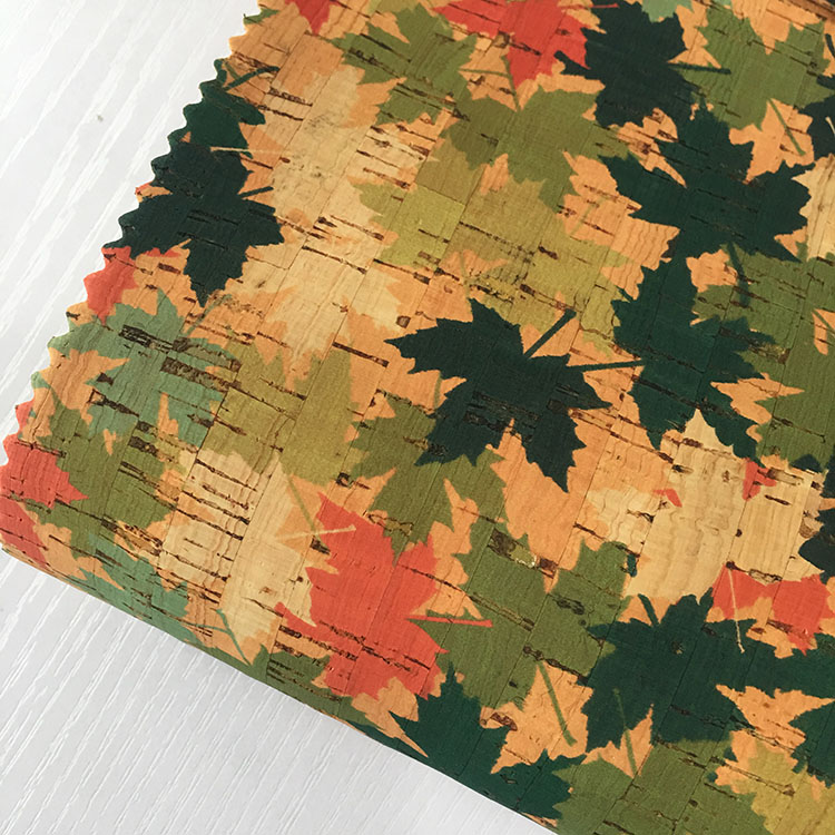 high quality new colorful printed Natural cork leather Fabric patterned with candy