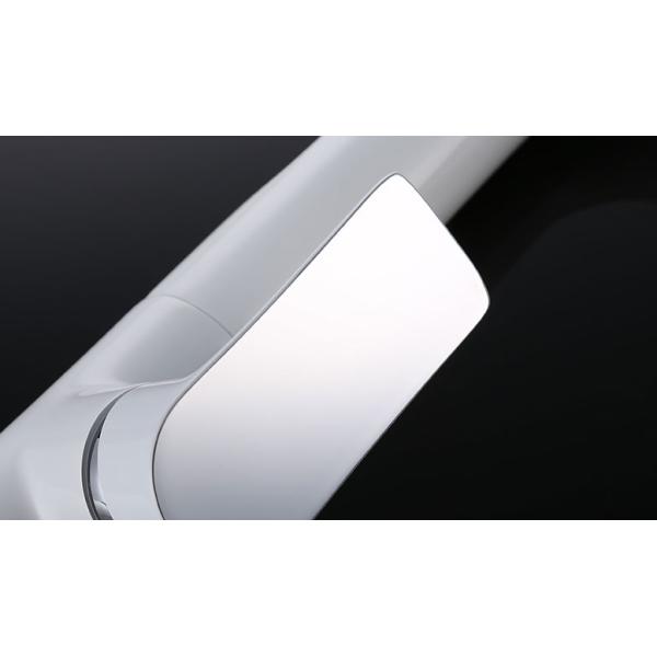 White Copper Rotate Cold Hot Electroplate Pull Out Sink Faucet