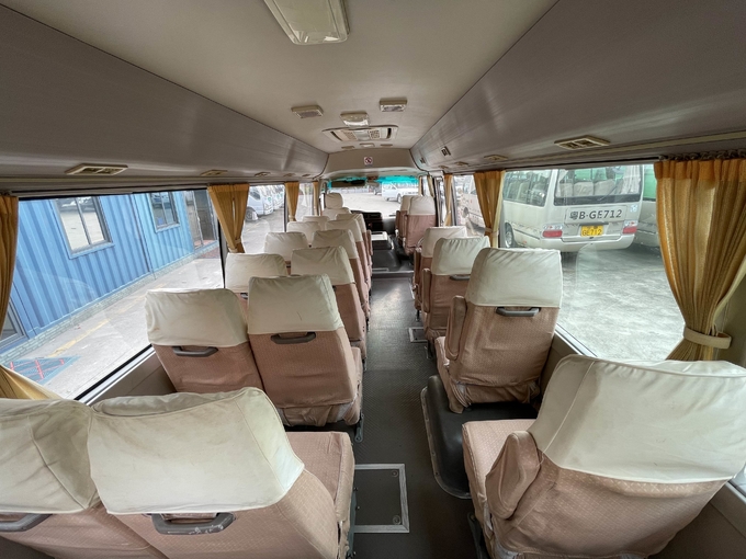 King Long Second Hand Mini Bus 23 Seats Coaster Model Left Hand Drive