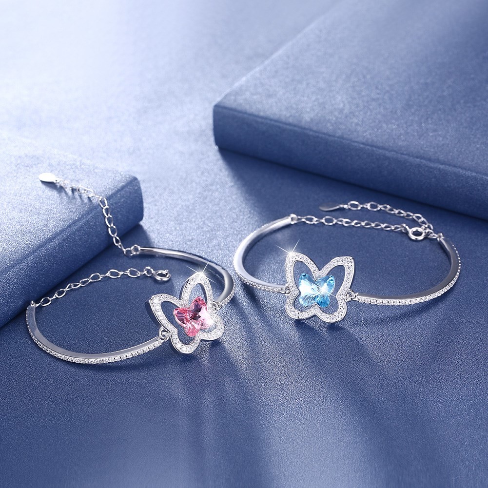 Butterfly Sterling Silver Slider Bracelets