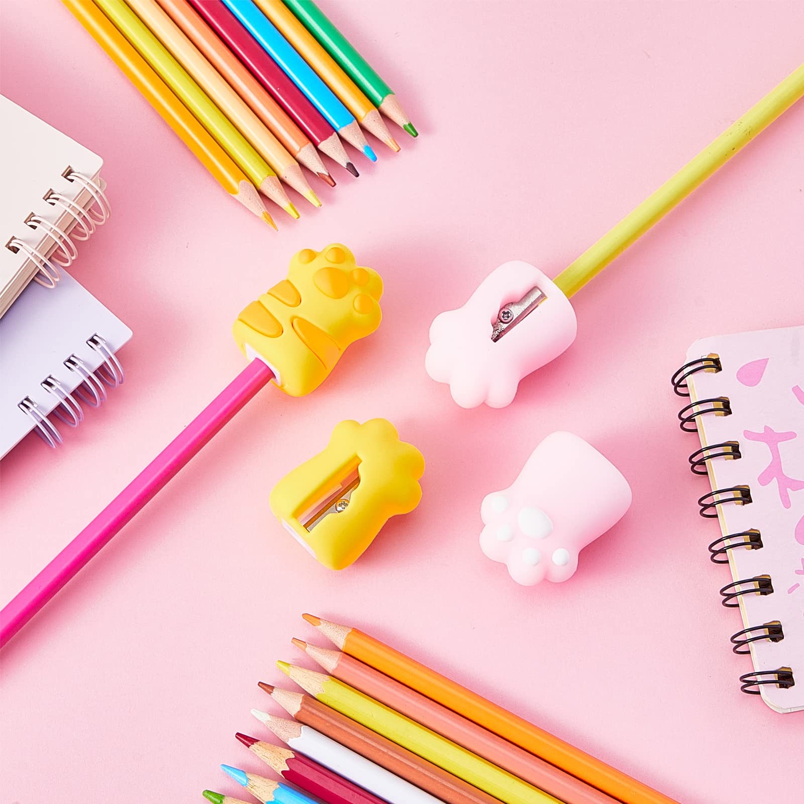 Cat Paw Pencil Sharpener Manual Gift Mini Silicone Stationery For Kids Kawaii School Office Supplies