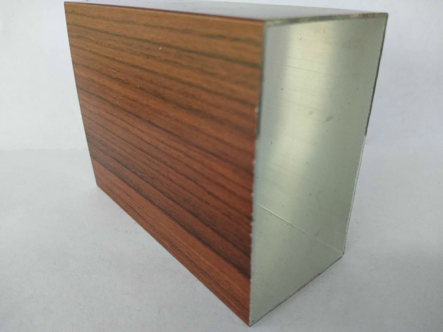 Sliding Wardrobe Door Wood Finish Aluminium Profiles , Aluminum Extrusion Profiles