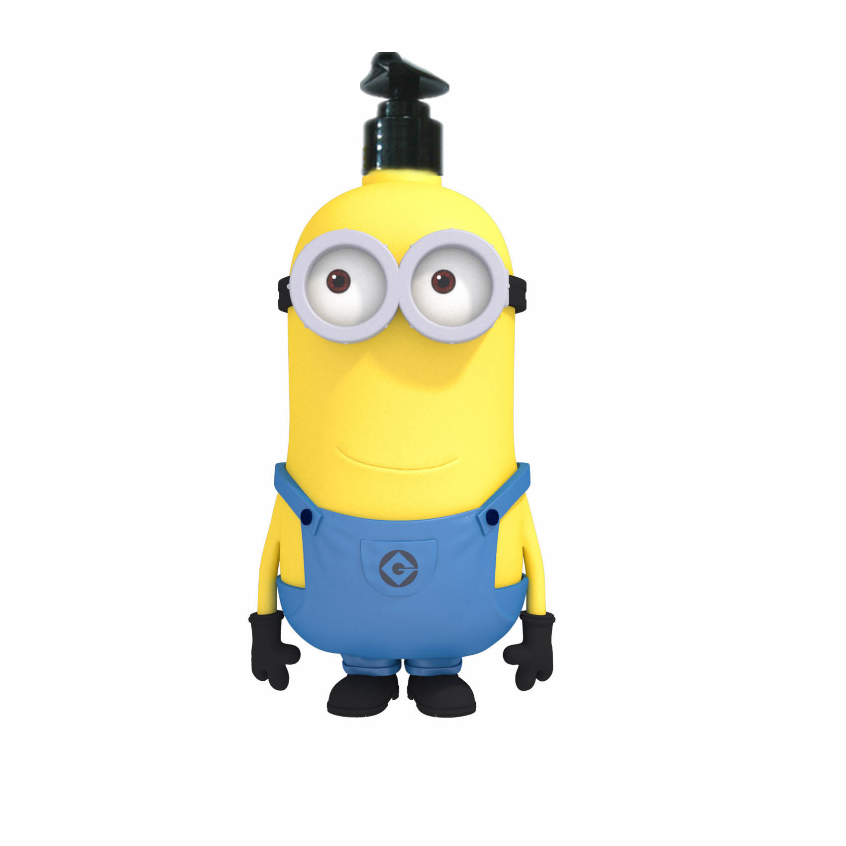 5 - 7 Inch Height Yellow Color Minions Cartoon Shampoo Bottle Made By PVC / ABS Material