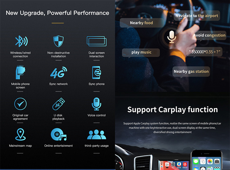 Car Video Interface For Mercedes Benz NTG4.5 BECKER System Wireless Carplay Box Plug And Play