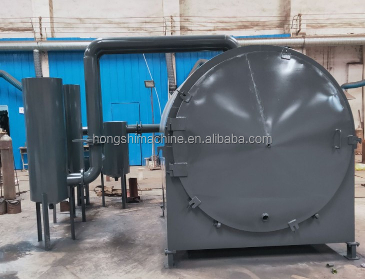 Horizontal Wood Log Carbonization Stove , Bamboo Charcoal Carbonizer Furnace Oven