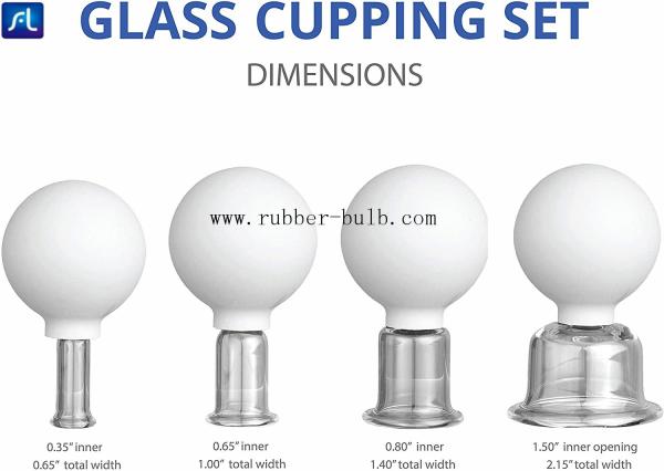Glass Facial Cupping Set-Silicone Vacuum Suction Massage Cups Anti Cellulite