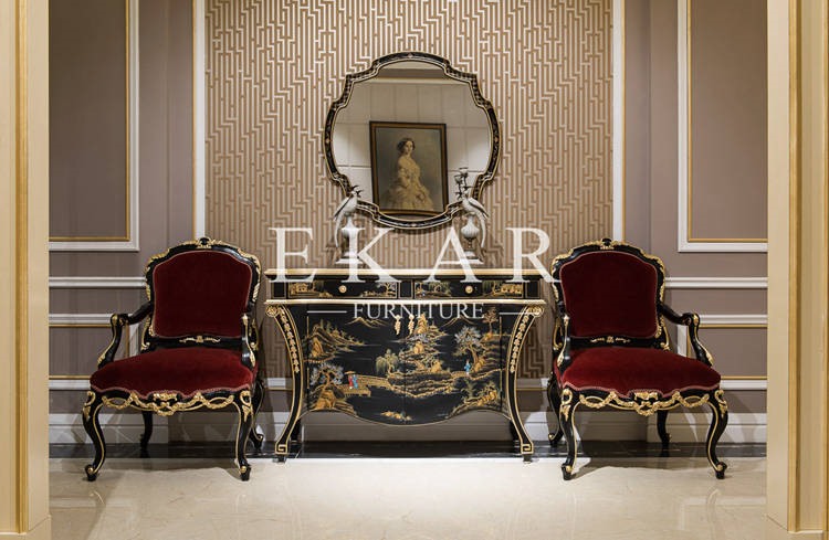 Livingroom Furniture Wood Carving Part Furniture Decorative Chairs Gilt Furniture