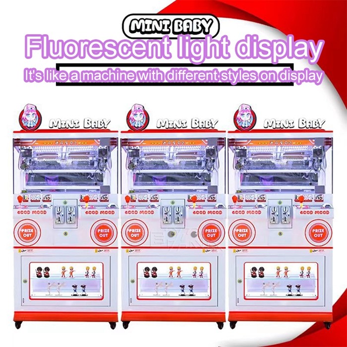Mini Baby 2 People Coin Operated Arcade Machines Doll Claw Machine