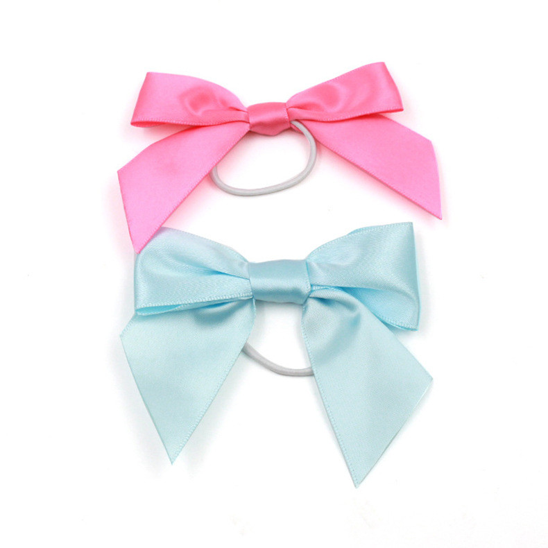 Polyester Satin Pink Ribbon Bow ISO14001 Christmas Ribbon Bows