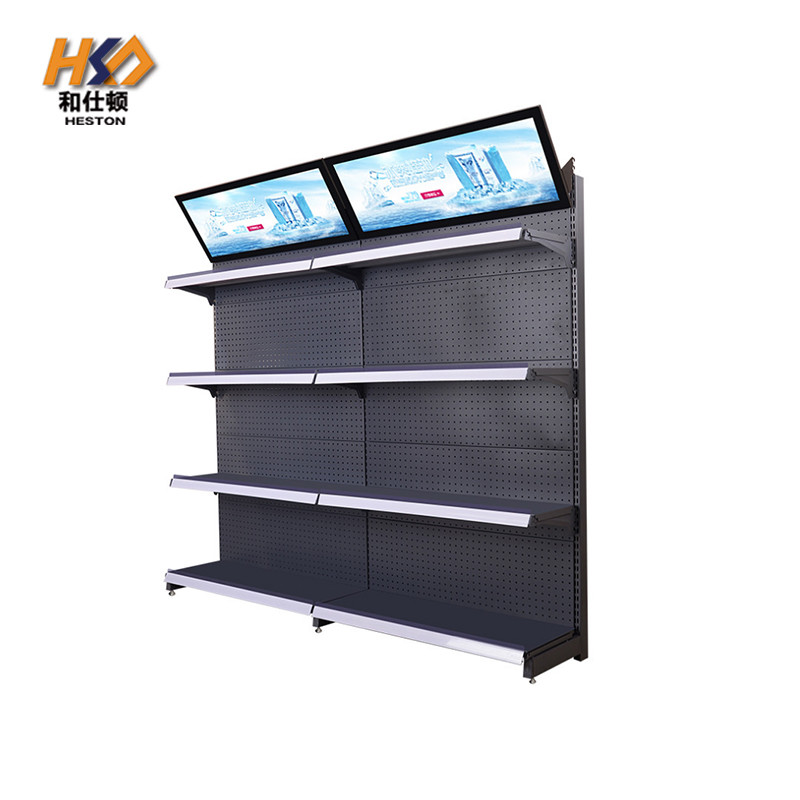 5 Layers 80KG Supermarket Shelf Rack Single Side 900MM Gondola Supermarket Steel Shelf
