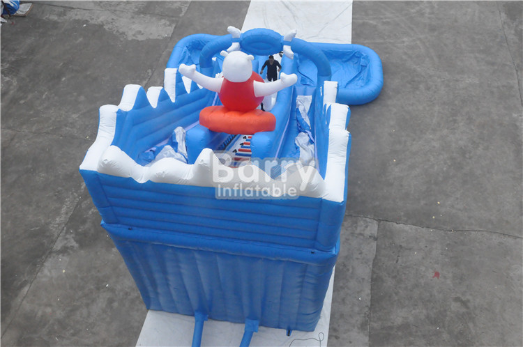 Blue Bear Big Inflatable Water Slides 12x9x7m With 2 Swimming Pool